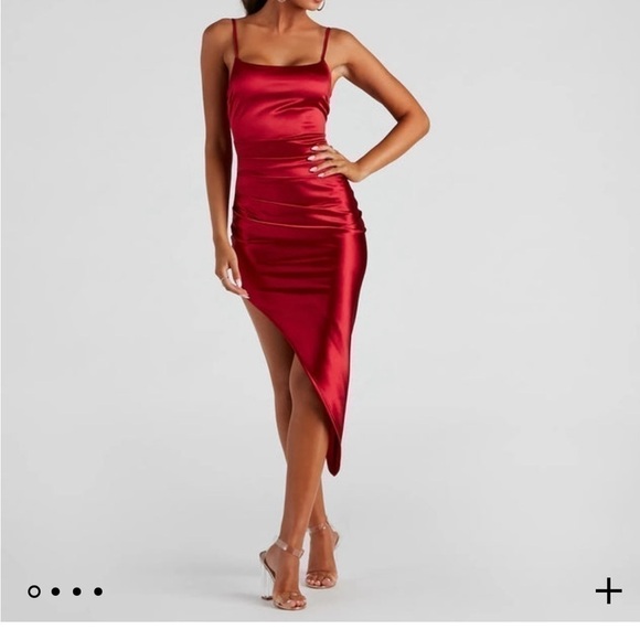 Windsor Dresses & Skirts - Alluring Silhouette‎ Satin Midi Dress